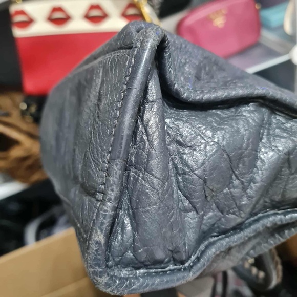 Balenciaga Black Leather Shoulder Bag with Gold Accents - Picture 8 of 13